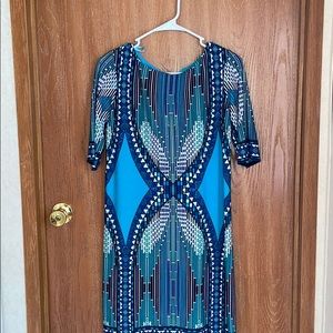 detailed blue dress